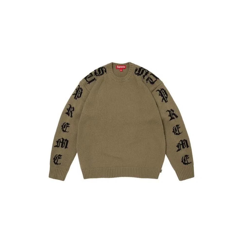 Свитера Supreme Old English Sleeves Sweater 'Olive' 1