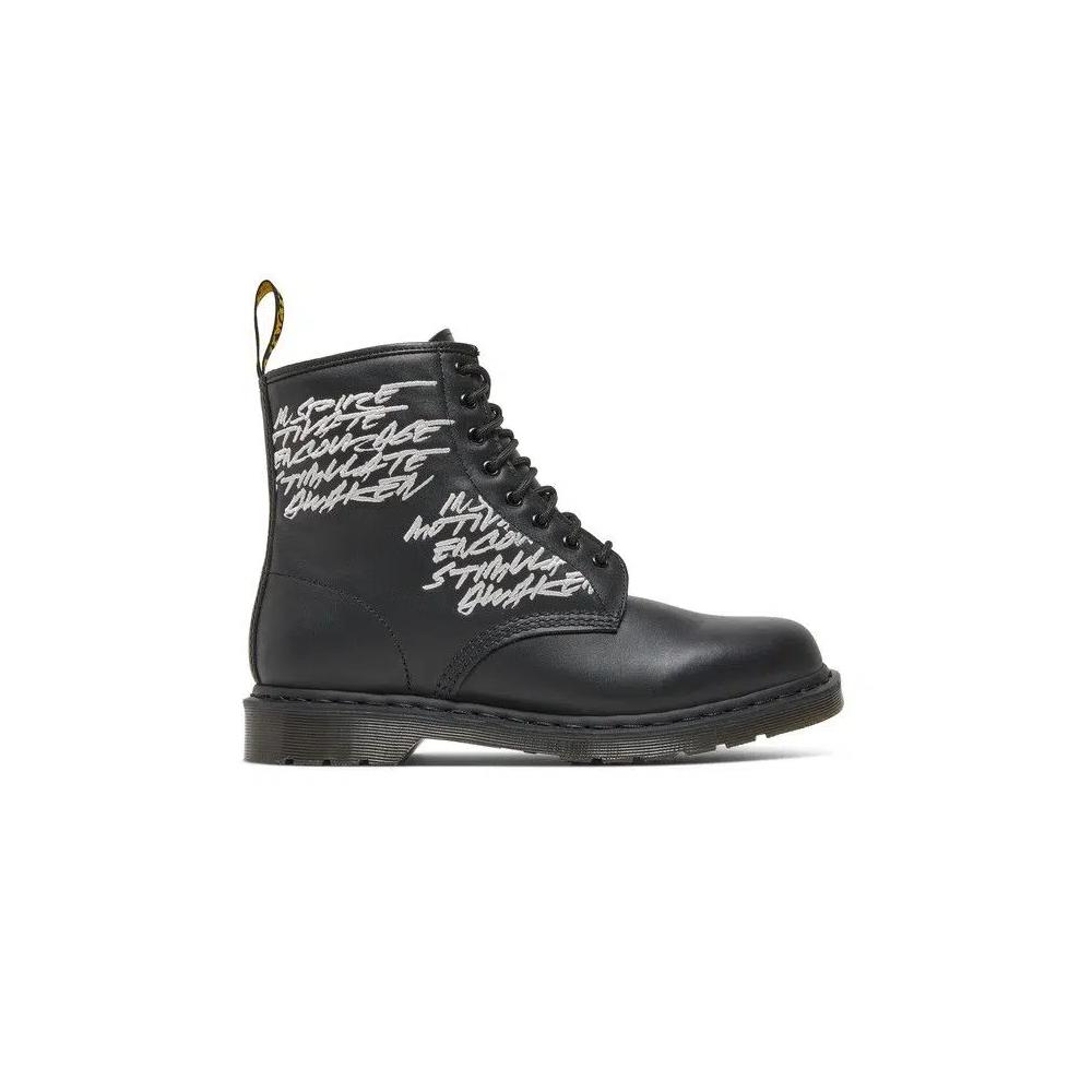 Ботинки Futura Laboratories x Dr. Martens 1460 «Embroidered Black» 1