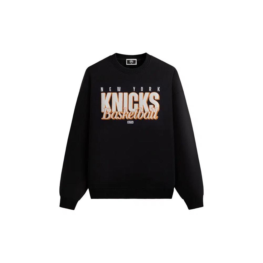 Свитера с круглым вырезом Kith For The New York Knicks классический винтажный свитер Nelson «Черный» 1