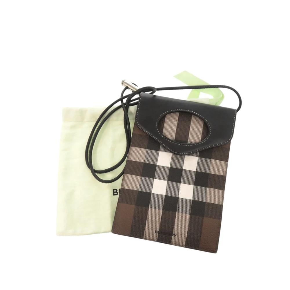 Сумка через плечо Giant Check E Canvas and Calkfskin Pocket Phone Case (2021-2026 годы) 2