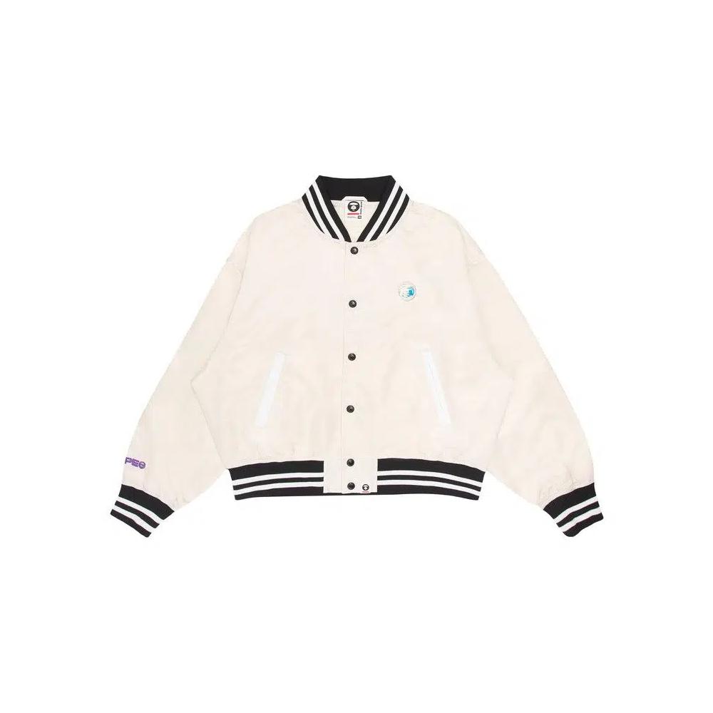 Бомберы AAPE Moonface Embroidered Bomber Jacket 'Ivory' 1