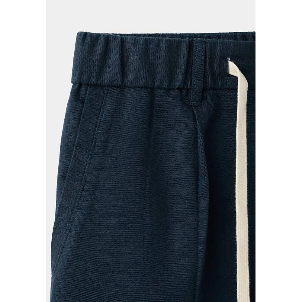 Укороченные льняно-хлопковые брюки Slim Fit 7