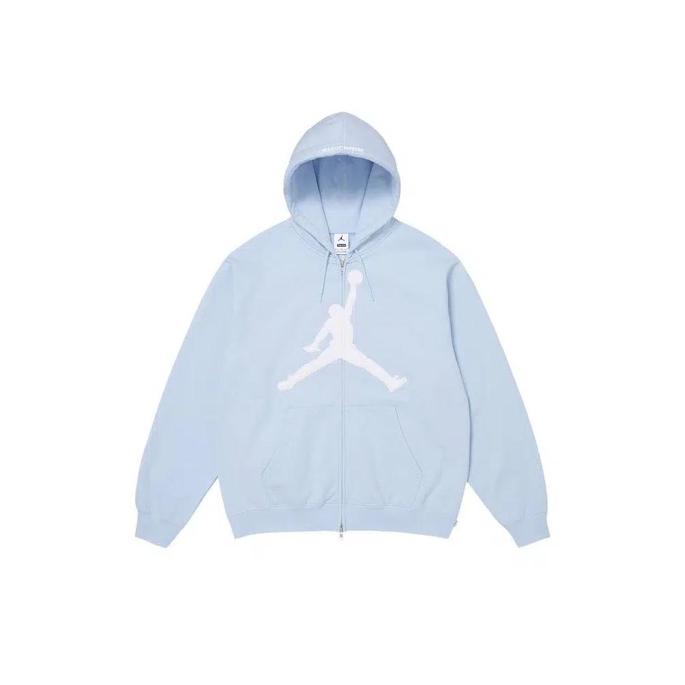 Худи Supreme x Jordan Zip Up Hooded Sweatshirt 'Light Blue' 1