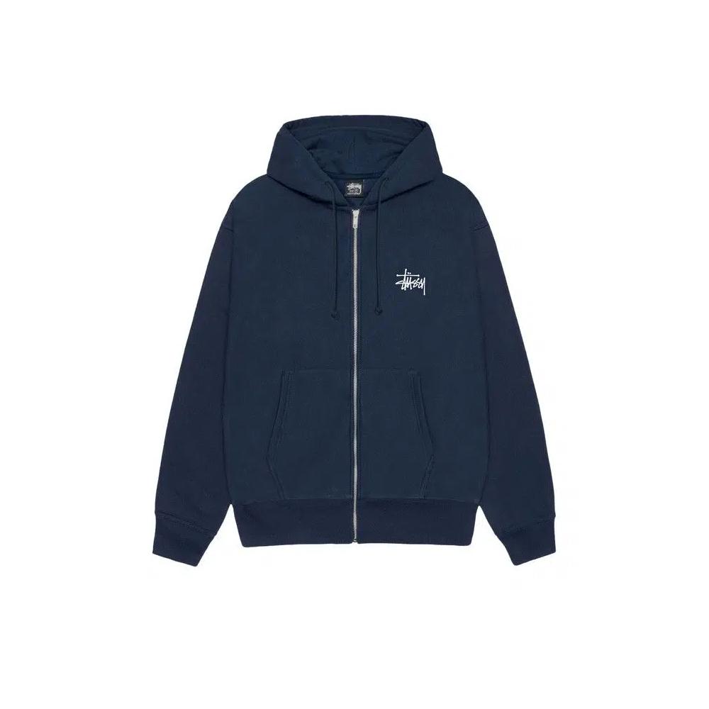 Zip Ups Stussy Basic Zip Худи 'Navy' 1