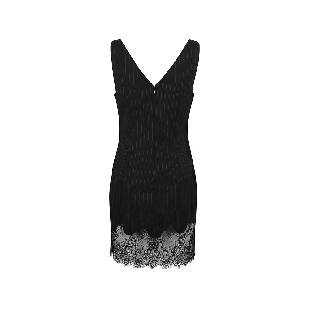 pinstriped lace-trim dress 2