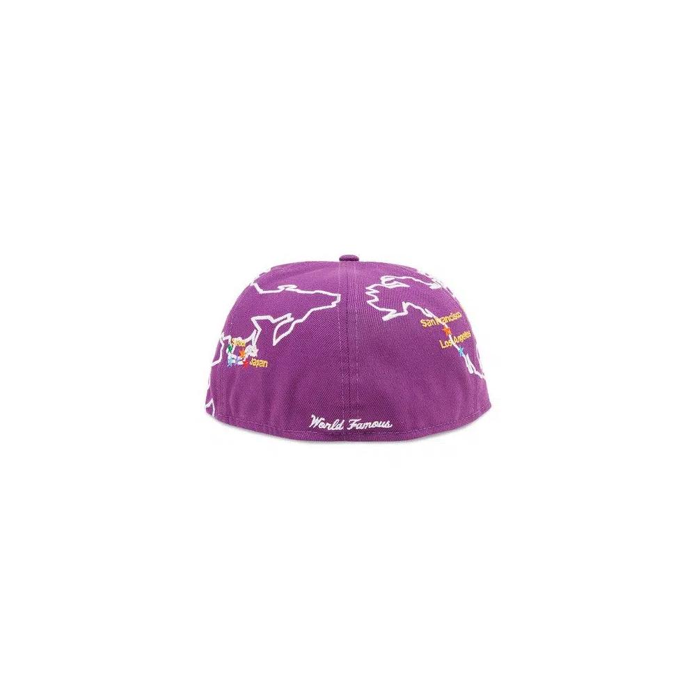 Бейсболка Supreme Worldwide Box Logo New Era 'Фиолетовая' 4