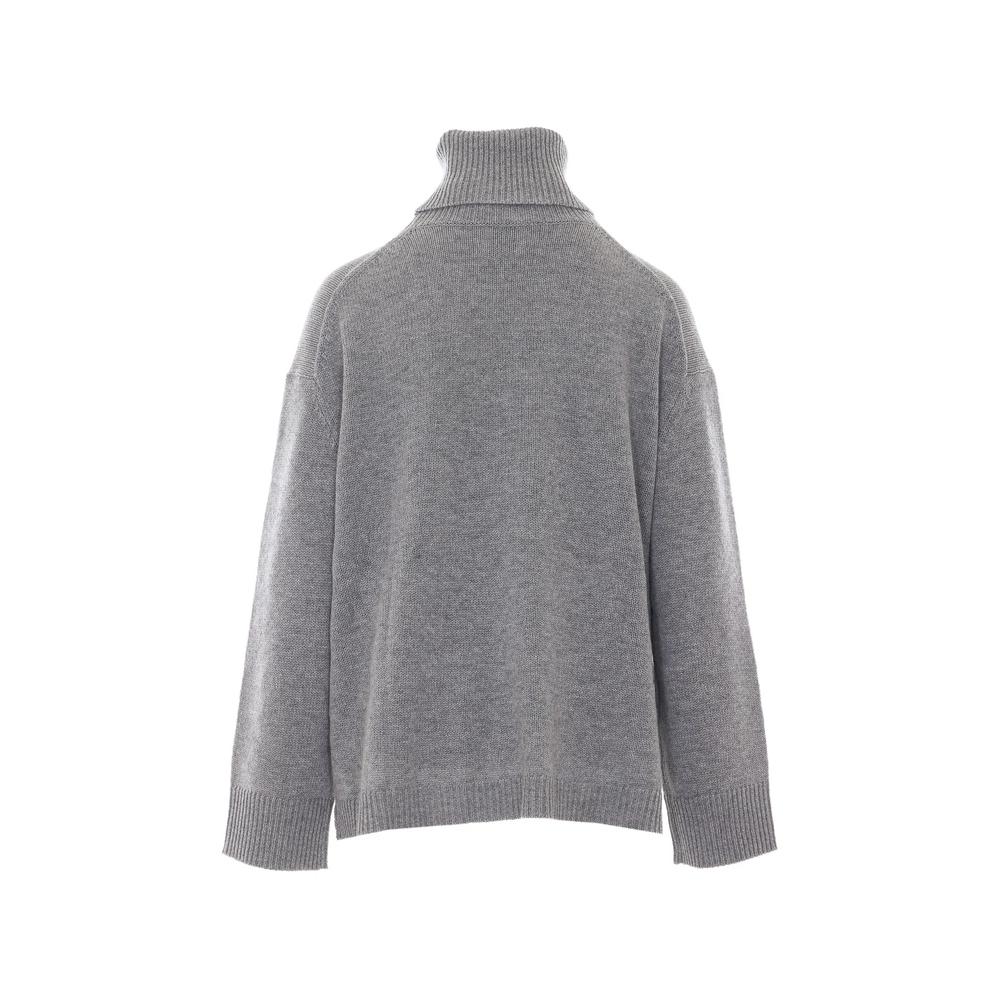 high-neck drop-shoulder sweater 2