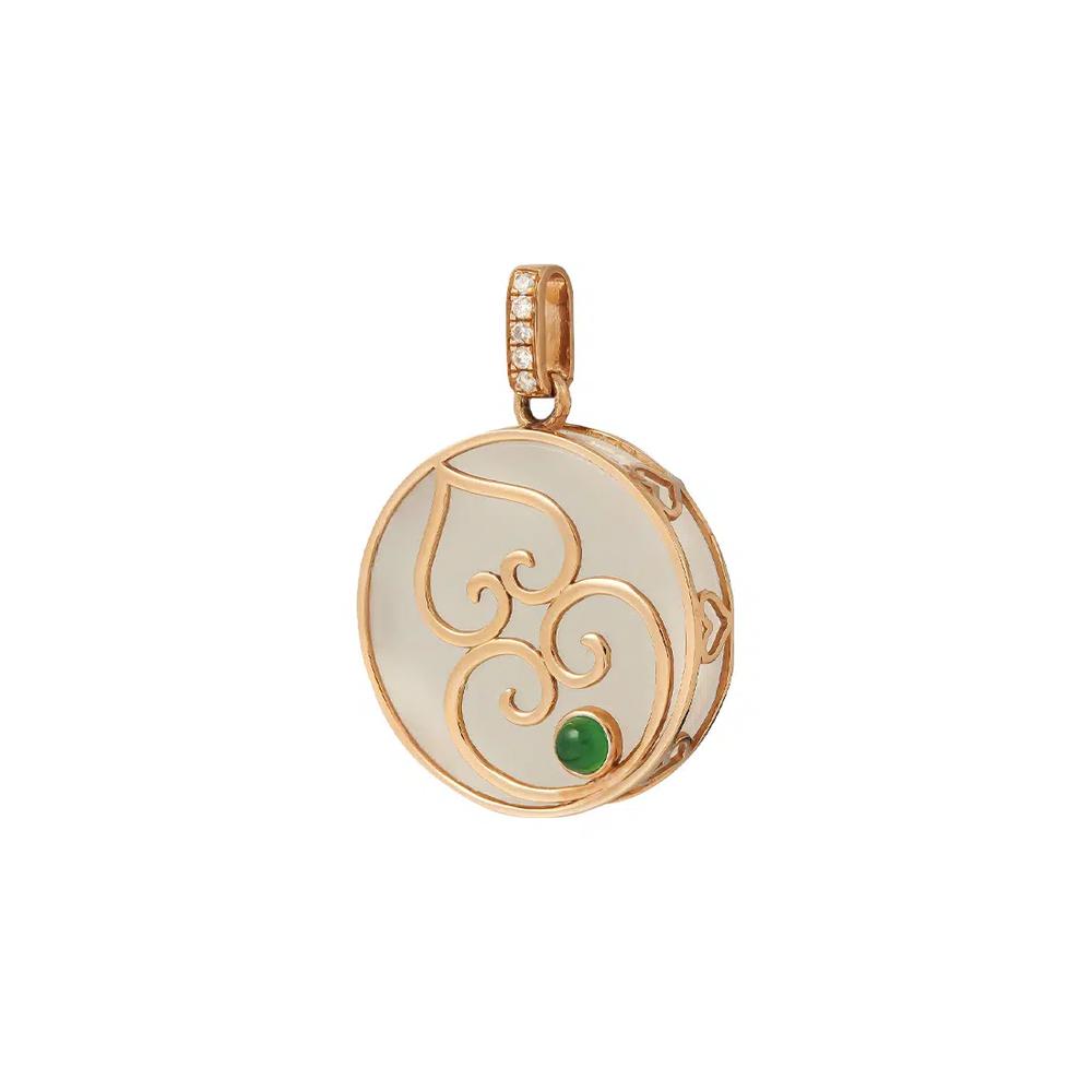 TOMEI коллекция Nephrite подвеска Hulu, розовое золото 750/18K 3