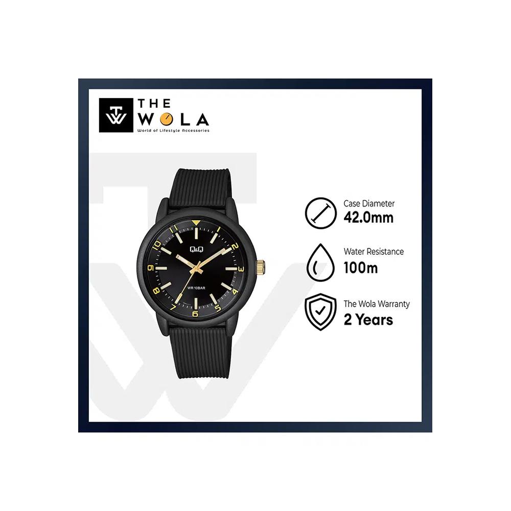 Часы Citizen VR52J015Y мужские аналоговые с черным ремешком из смолы 2