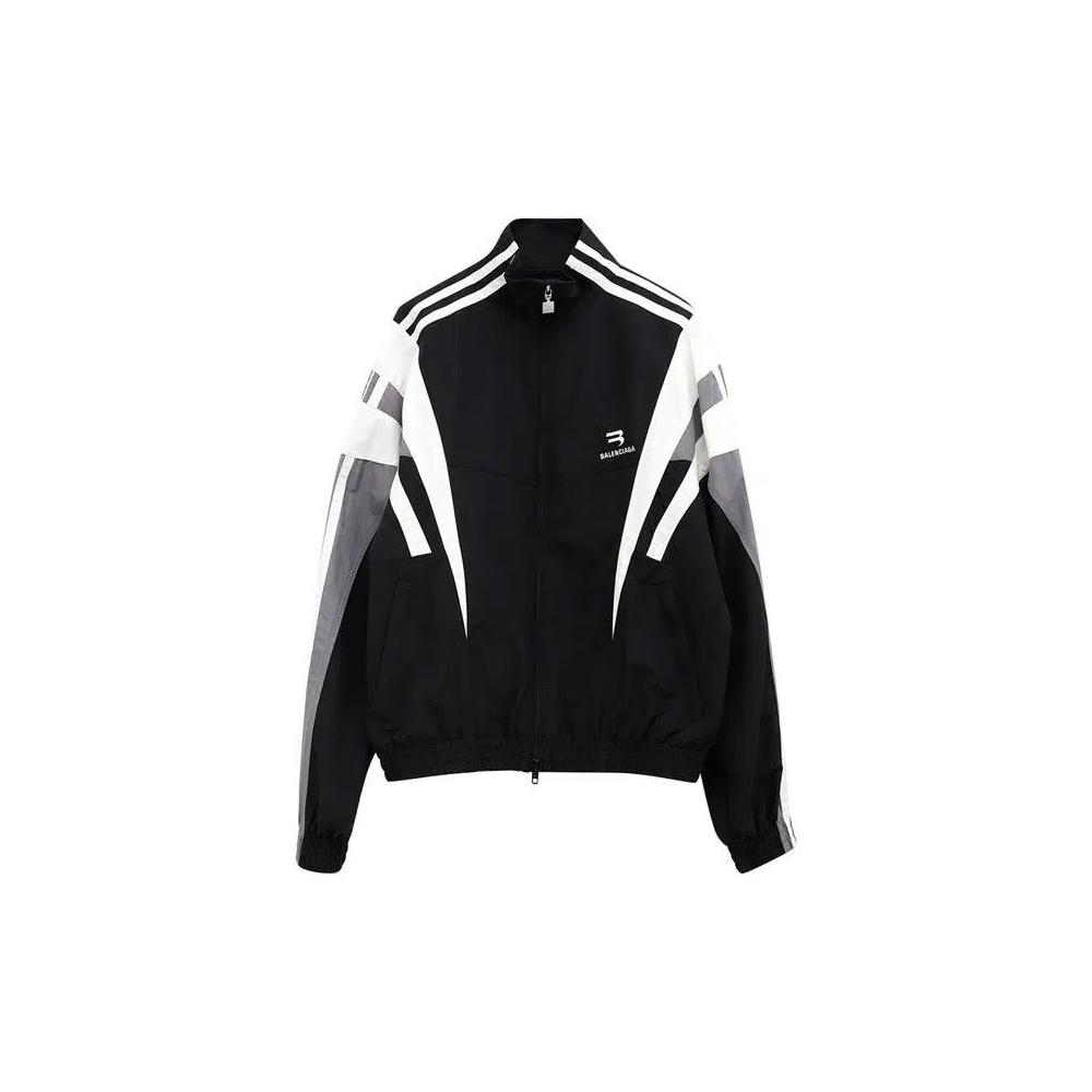 Трековые куртки Balenciaga Sporty B Tracksuit Jacket 'Black/Grey' 1