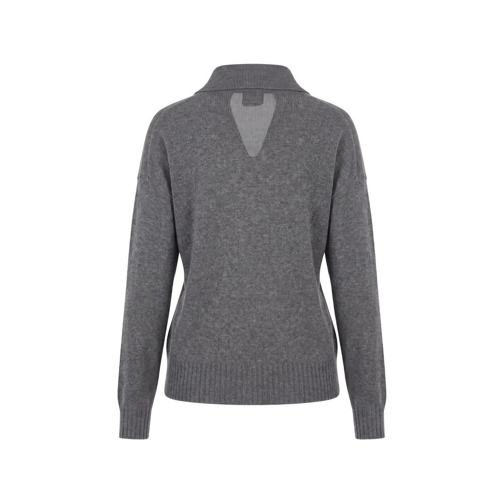 cashmere v-neck collar sweater 2