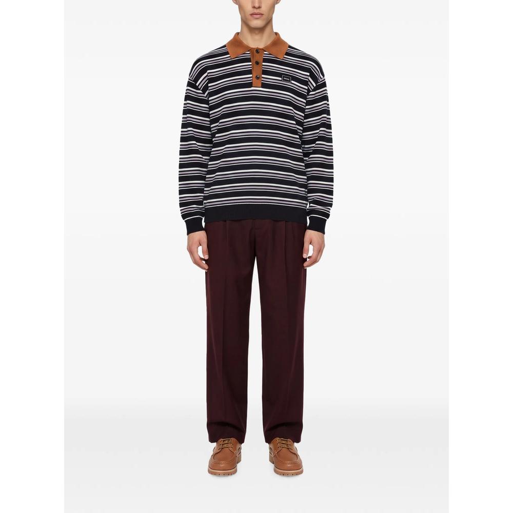 striped long-sleeve polo shirt 2