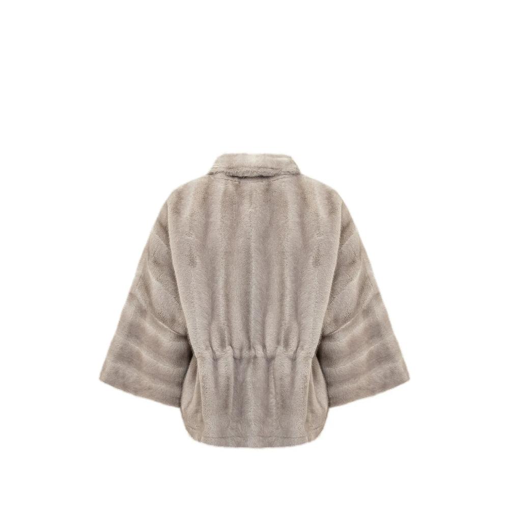 faux-fur wide-sleeve jacket 2