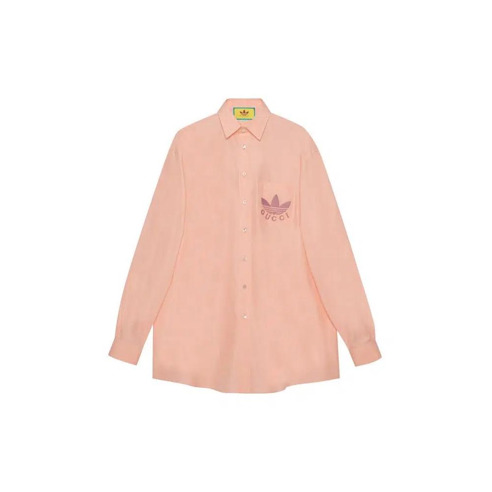 Рубашки на пуговицах Gucci x adidas Fil A Fil Shirt 'Pink' 1