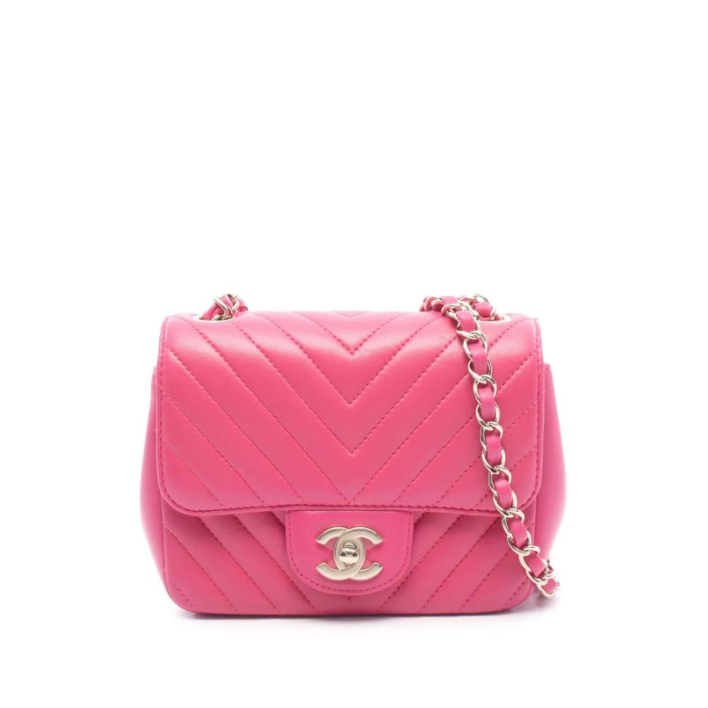 Сумка через плечо Mini Square Classic Chevron Lambskin Single Flap (2017-2018 годы) 1