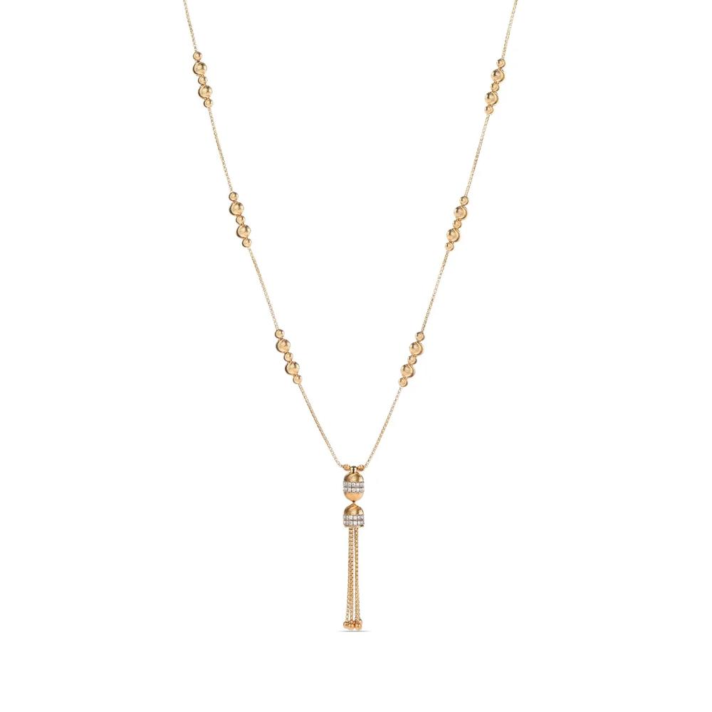 Колье Empire Tassel из желтого золота с бриллиантами 1