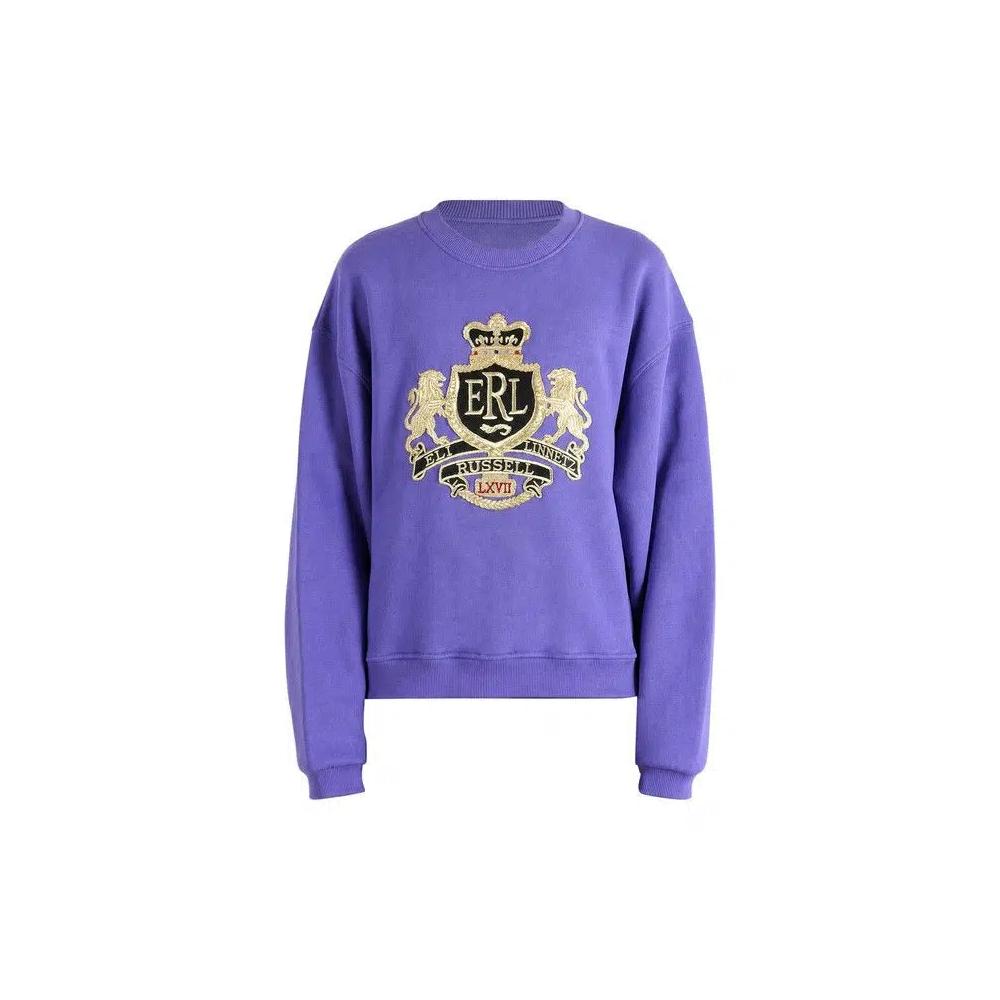 Рубашки и топы ERL Crest Crewneck Pullover 'Purple' 1