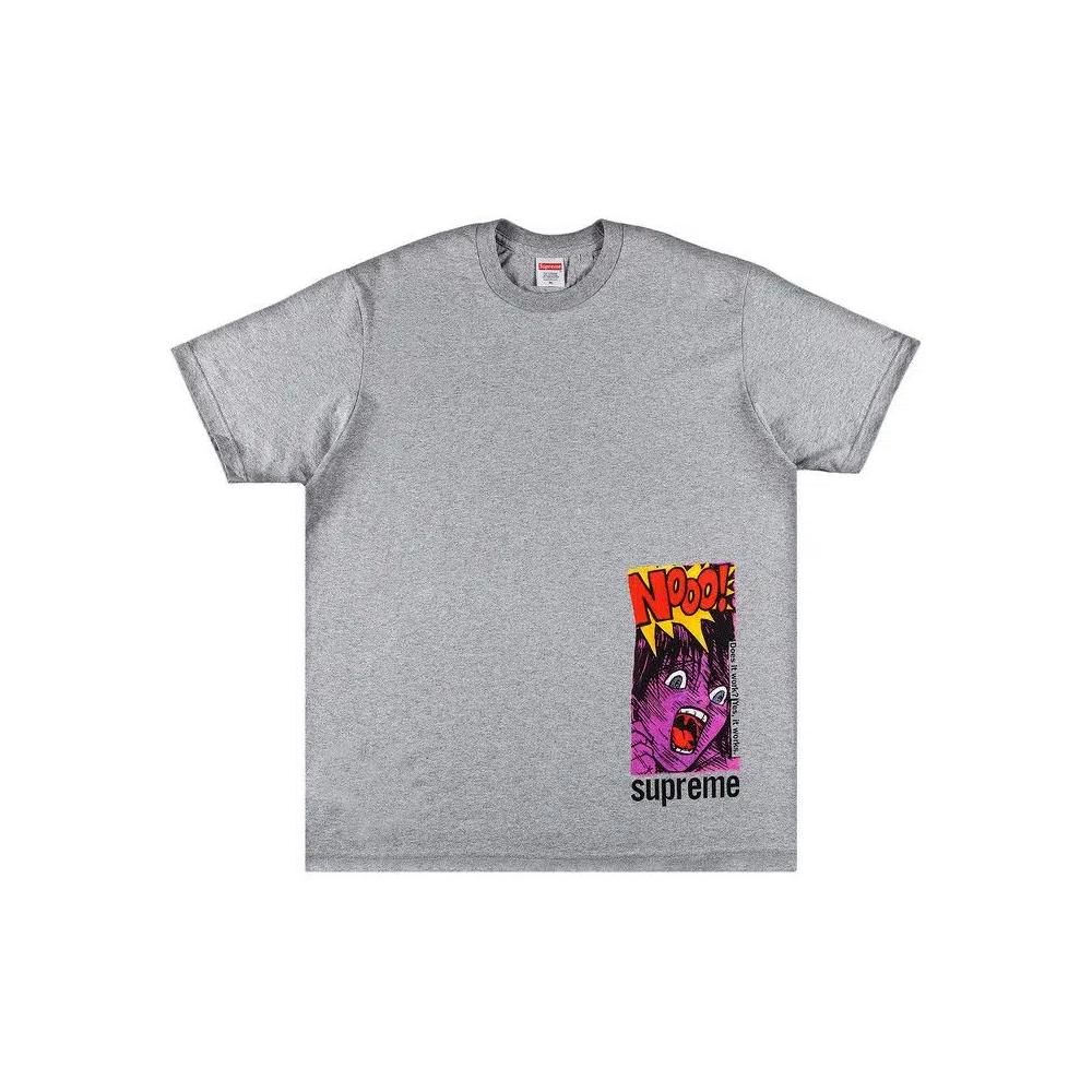 Футболки Supreme Does It Work Tee 'Серый с эффектом меланж' 1