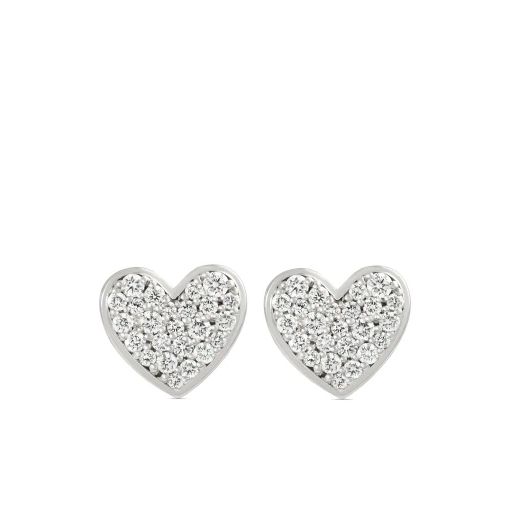Серьги Caviar Heart из белого золота с бриллиантами 1
