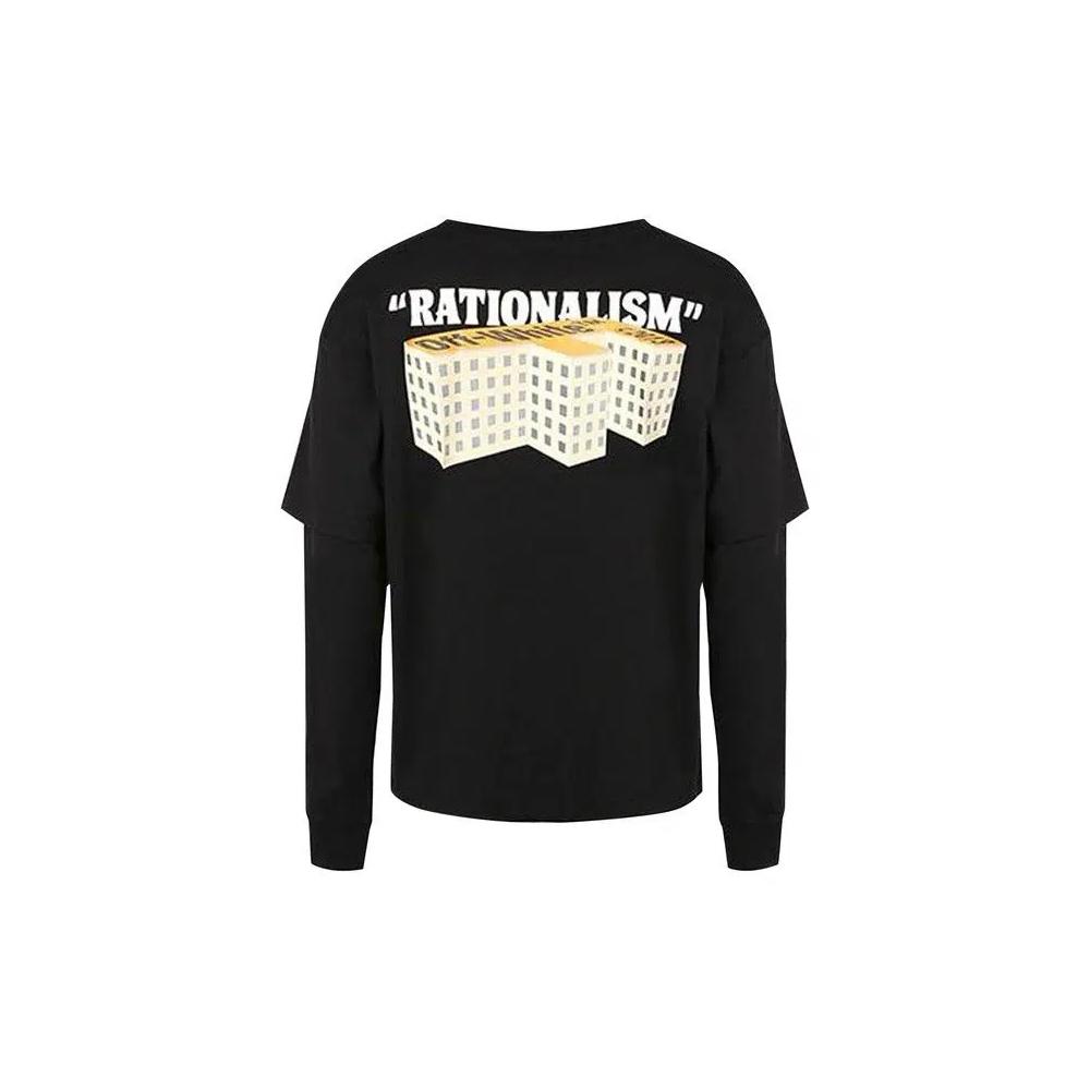 Футболка Off-White Building Double Sleeve Tee «Черный мультиколор» 2