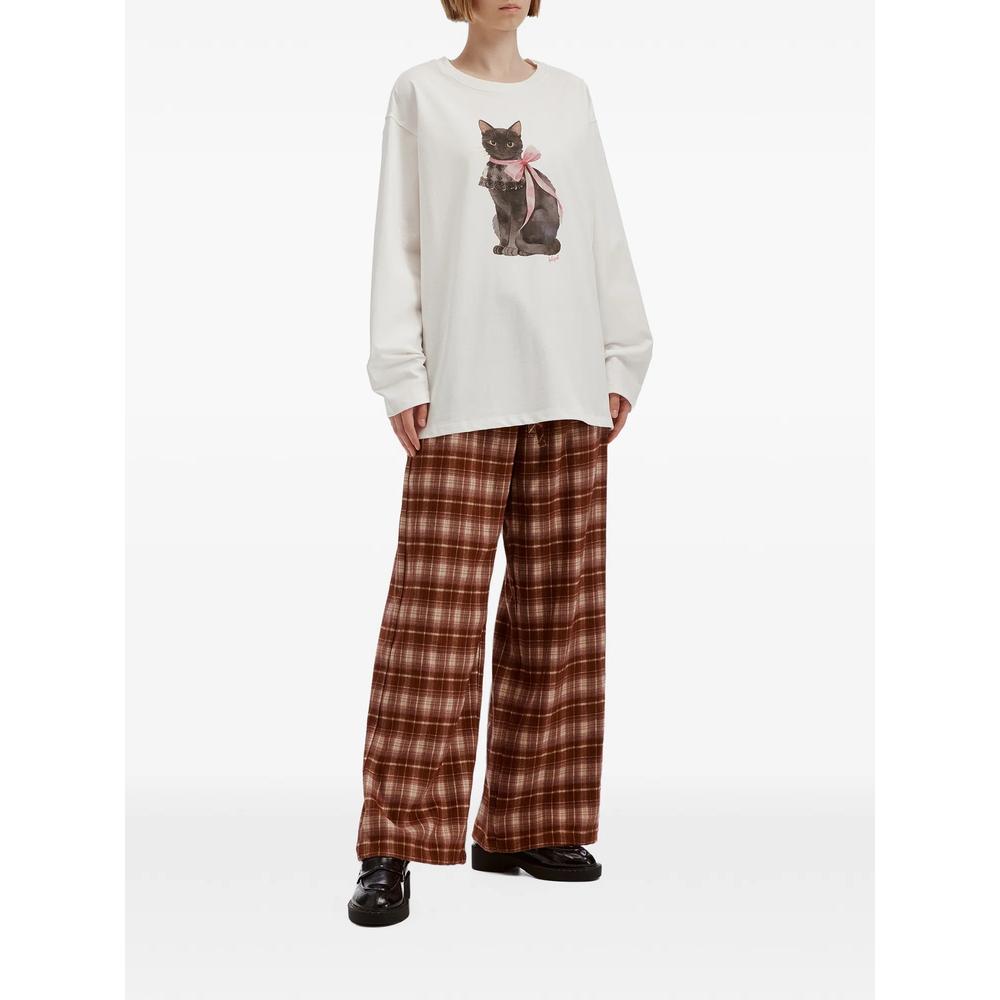 cat-print long-sleeve T-shirt 2