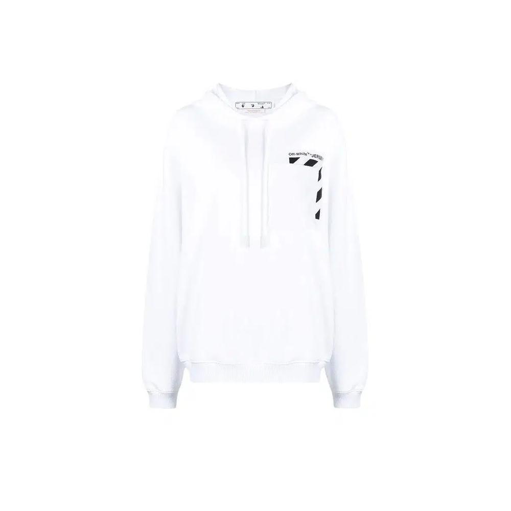 Топы Off-White Logo Design Hoodie 'Белый' 1