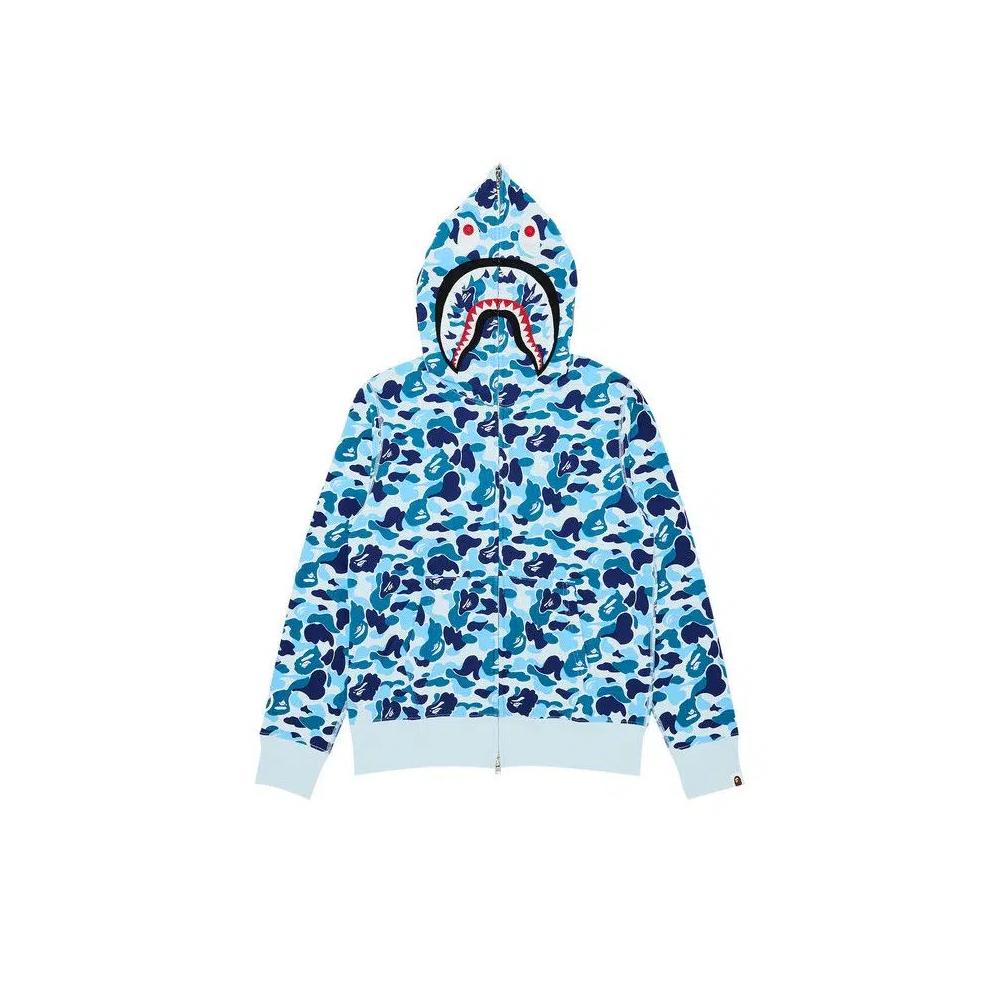 Молнии BAPE ABC Camo Shark Full Zip Hoodie 'Blue' 1