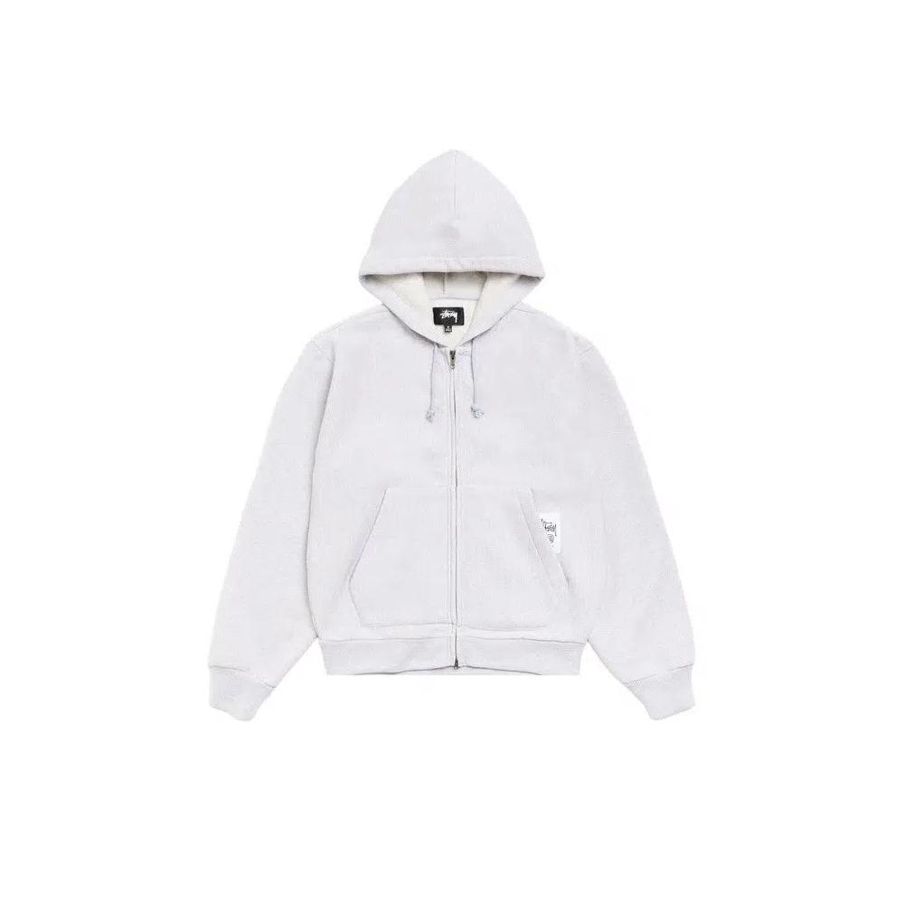 Худи Stussy Patch Zip Knit Hoodie 'Ash Heather' 1