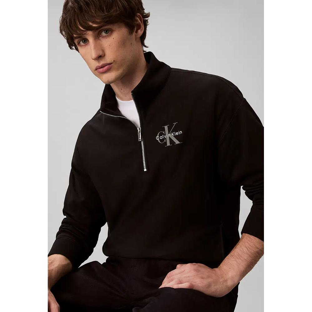 Свитер с четверть-застежкой из микро-махра Monologo - Calvin Klein Jeans 4