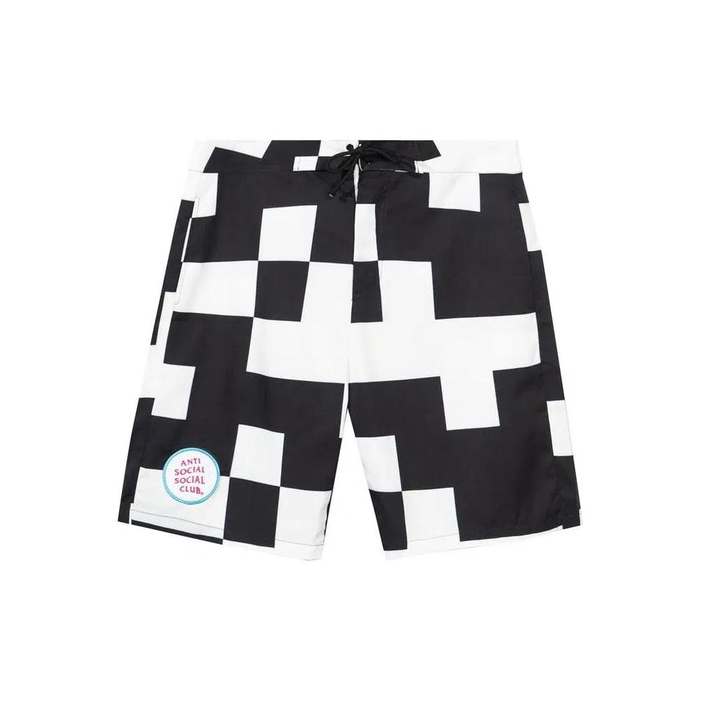 Плавки Anti Social Social Club Kook Board Shorts 'Черный/Белый' 1