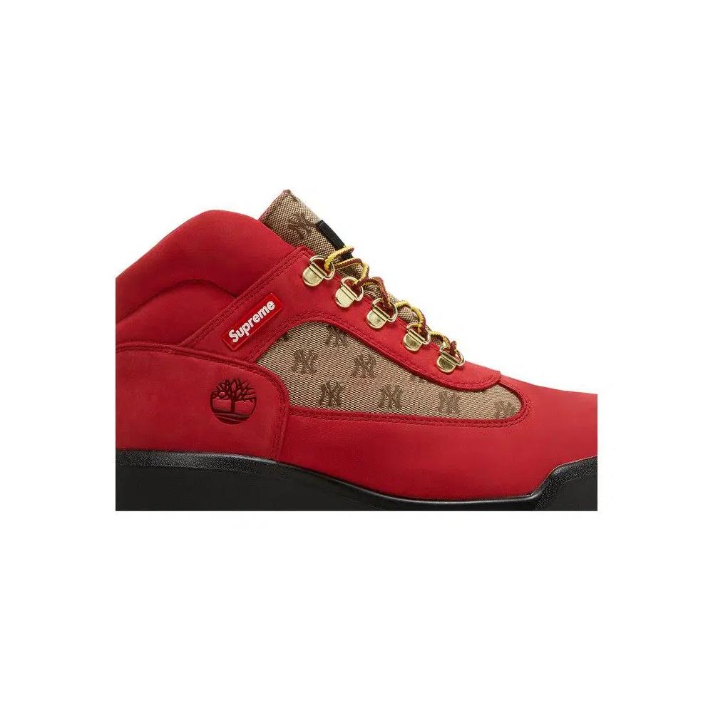 Ботинки Supreme x New York Yankees x Timberland Field Boot «Red» 2