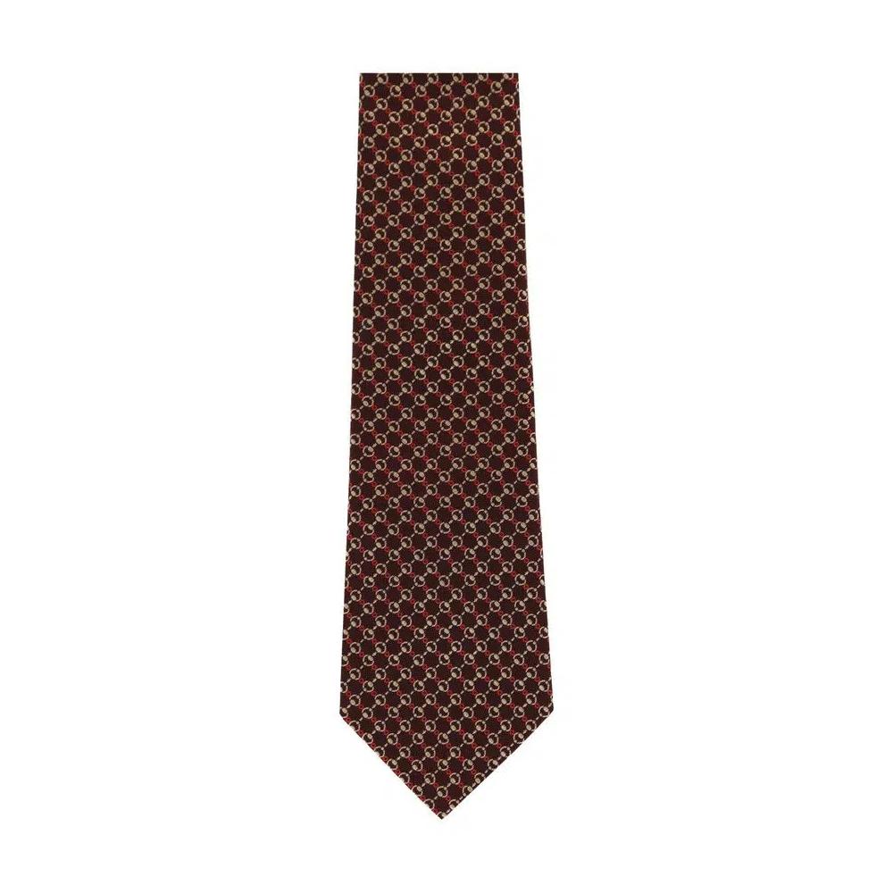 Галстуки Gucci Horsebit Silk Jacquard Tie «Амарант/Мультиколор» 3