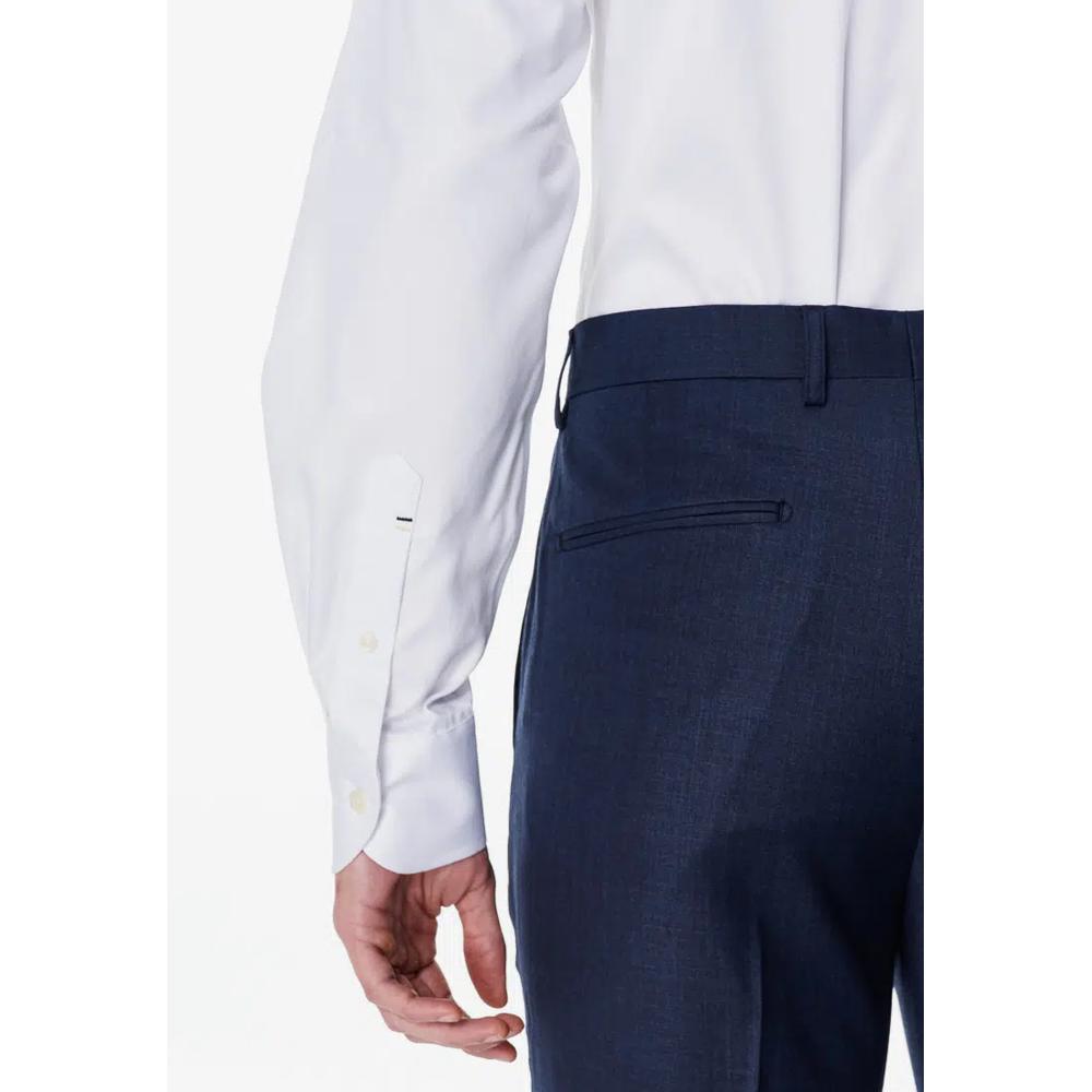 Классическая рубашка Milano Collection White Herringbone 1