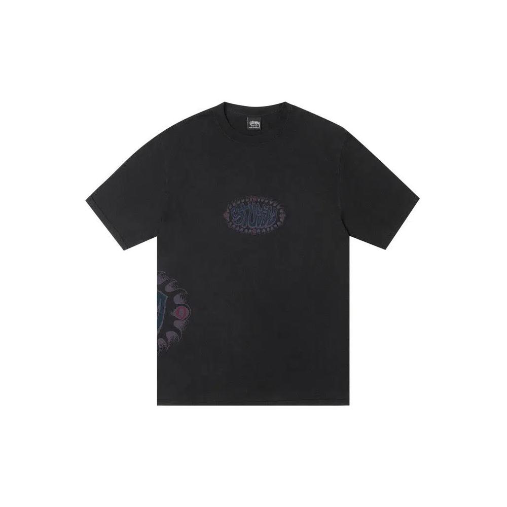 Топы Stussy Wave Oval Tee Pigment Dyed 'Black' 1