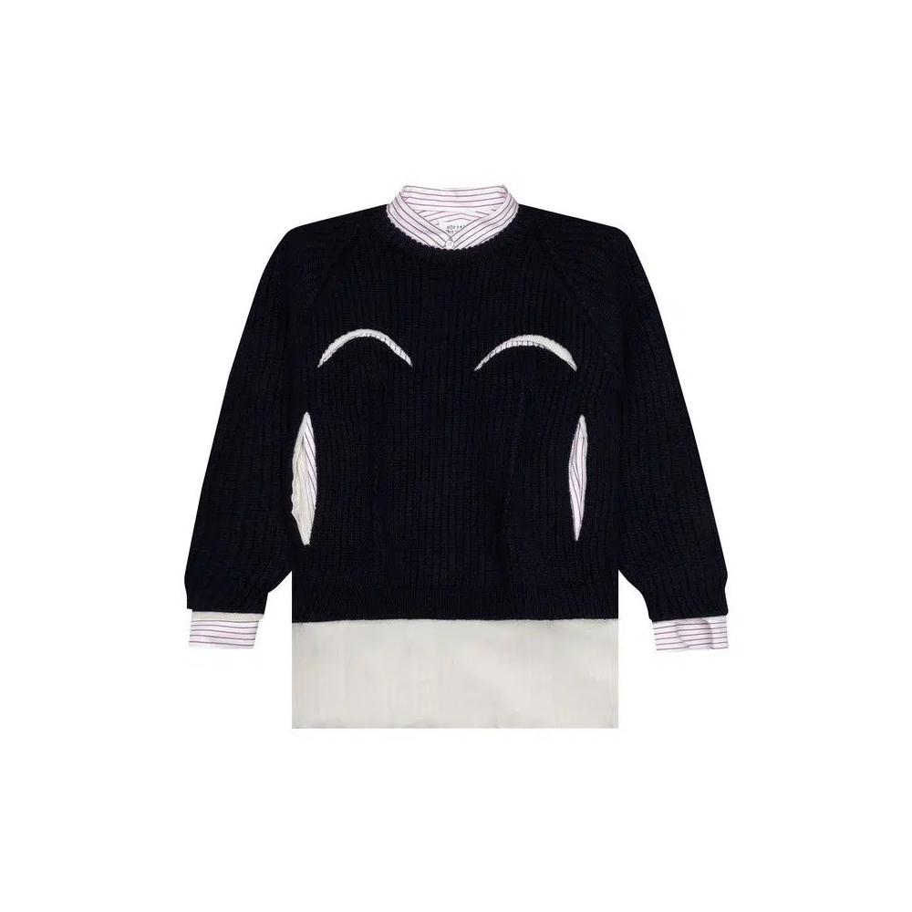 Sweaters Maison Margiela Cut Out Detail Ribbed Jumper 'Белый/Полночь' 1