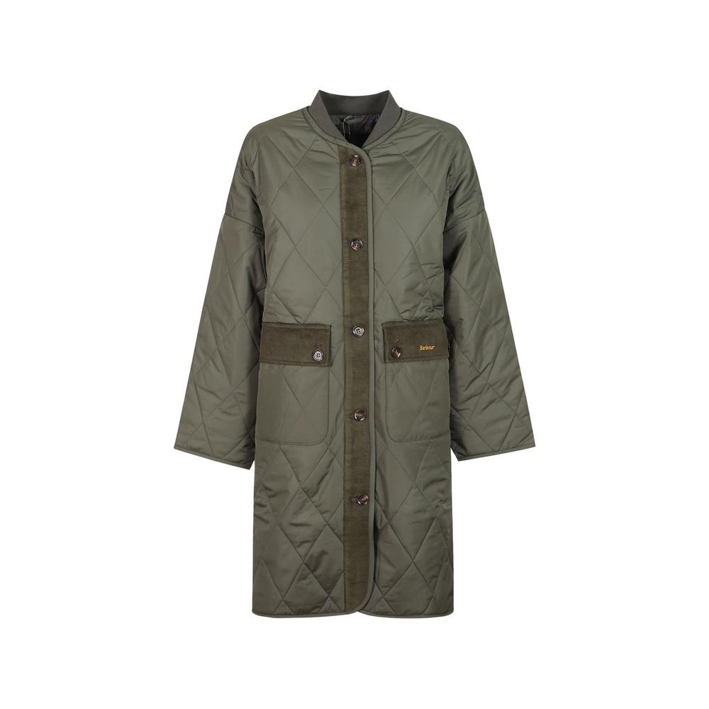 Dunswell corduroy-trim quilted coat 1