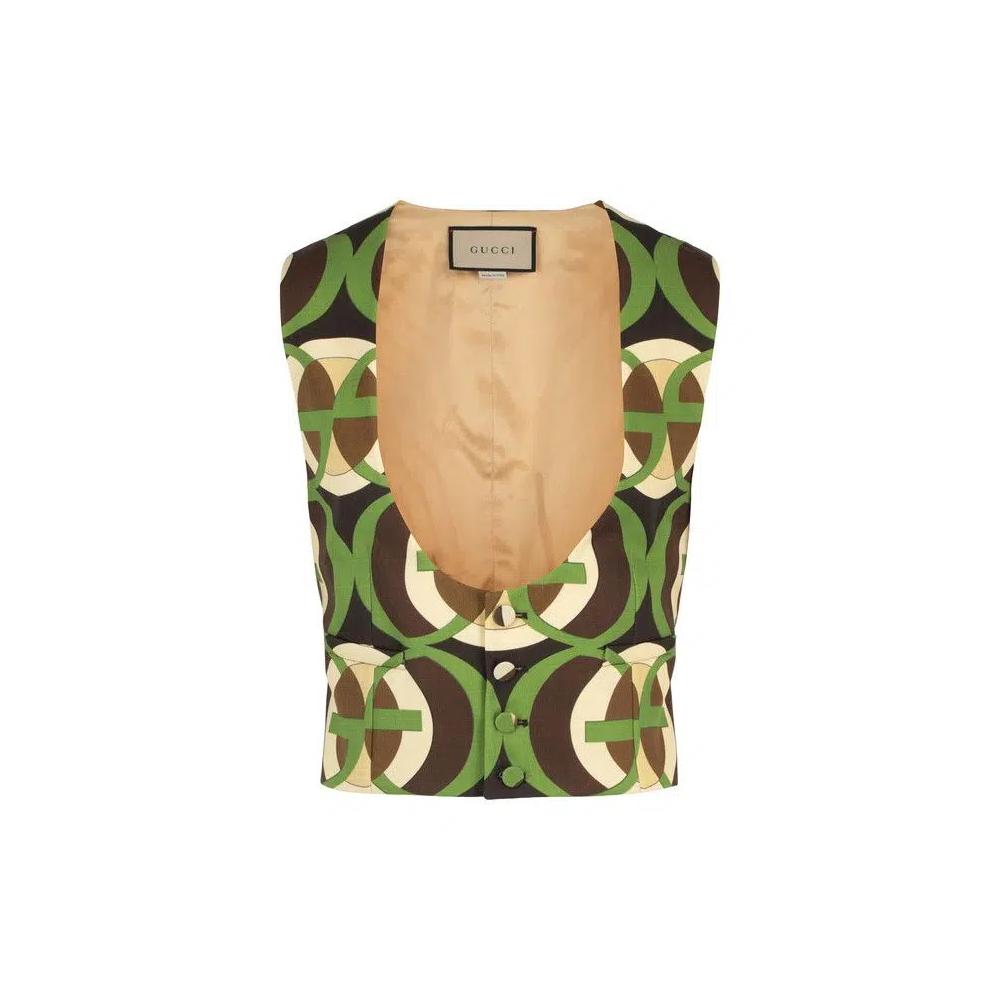 Верхняя одежда Gucci G Pattern Vest 'Green' 1