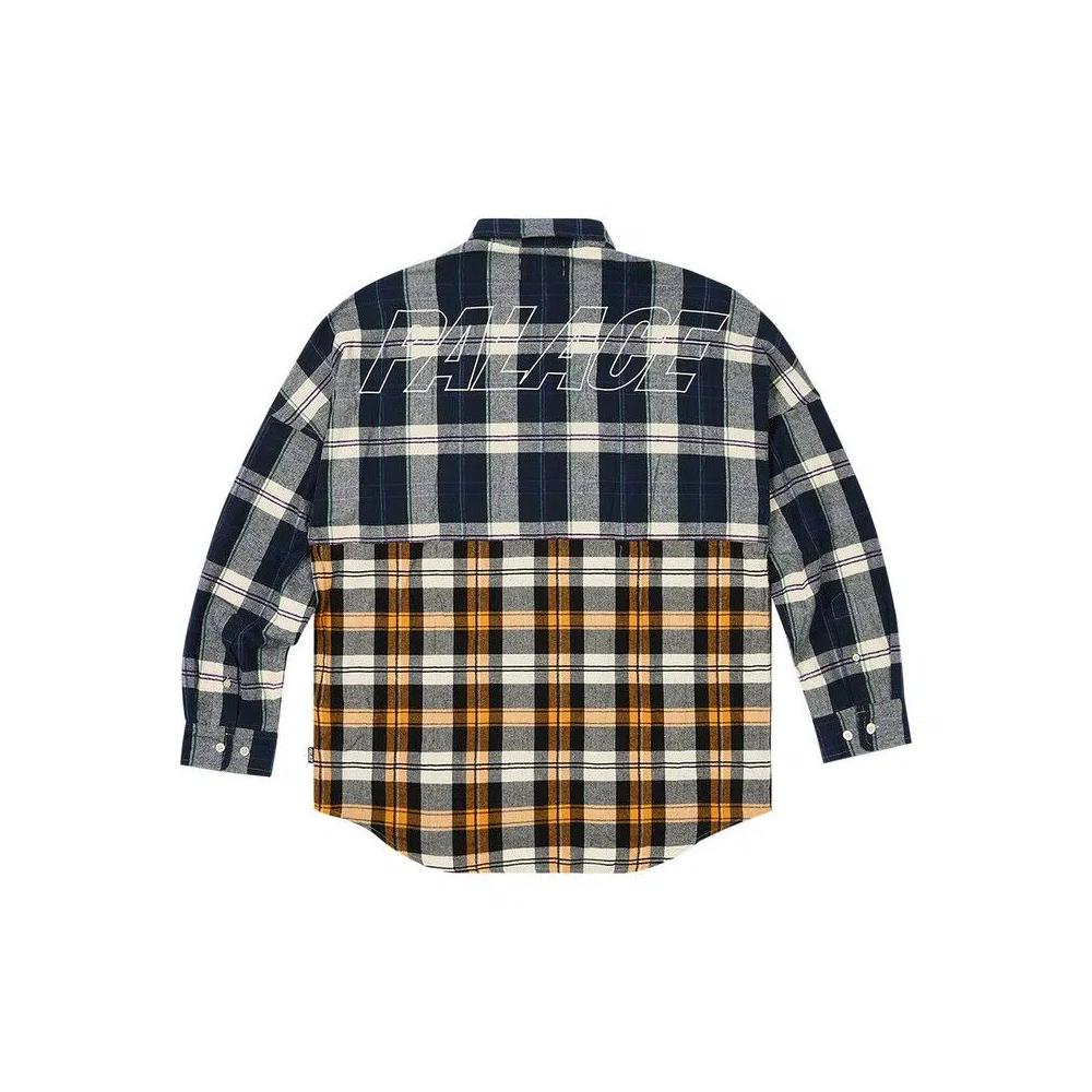 Фланелевые рубашки Palace Checkmate Drop Shoulder Рубашка 'Темно-синий' 2