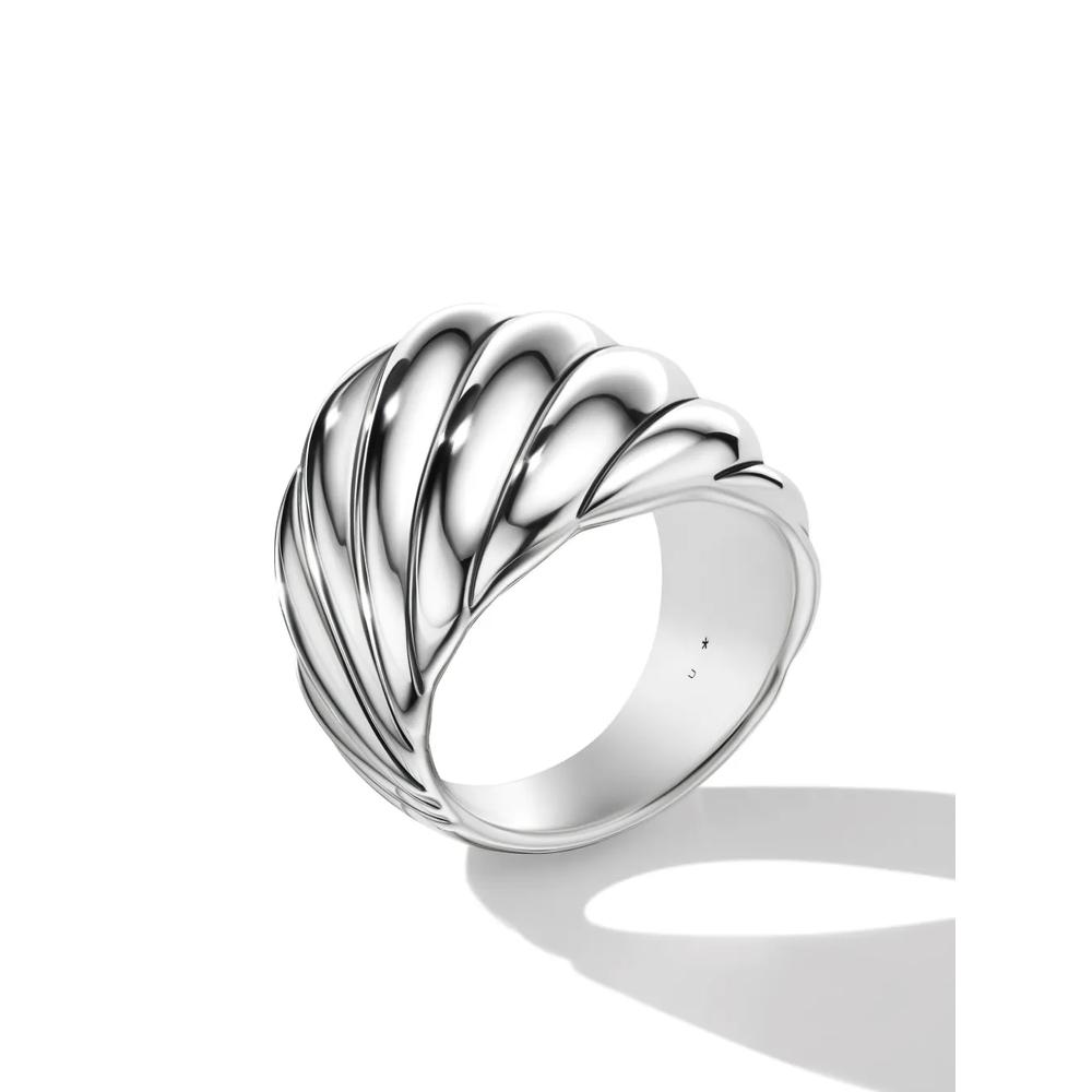 Серебряное кольцо Sculpted Cable (21 мм) 2