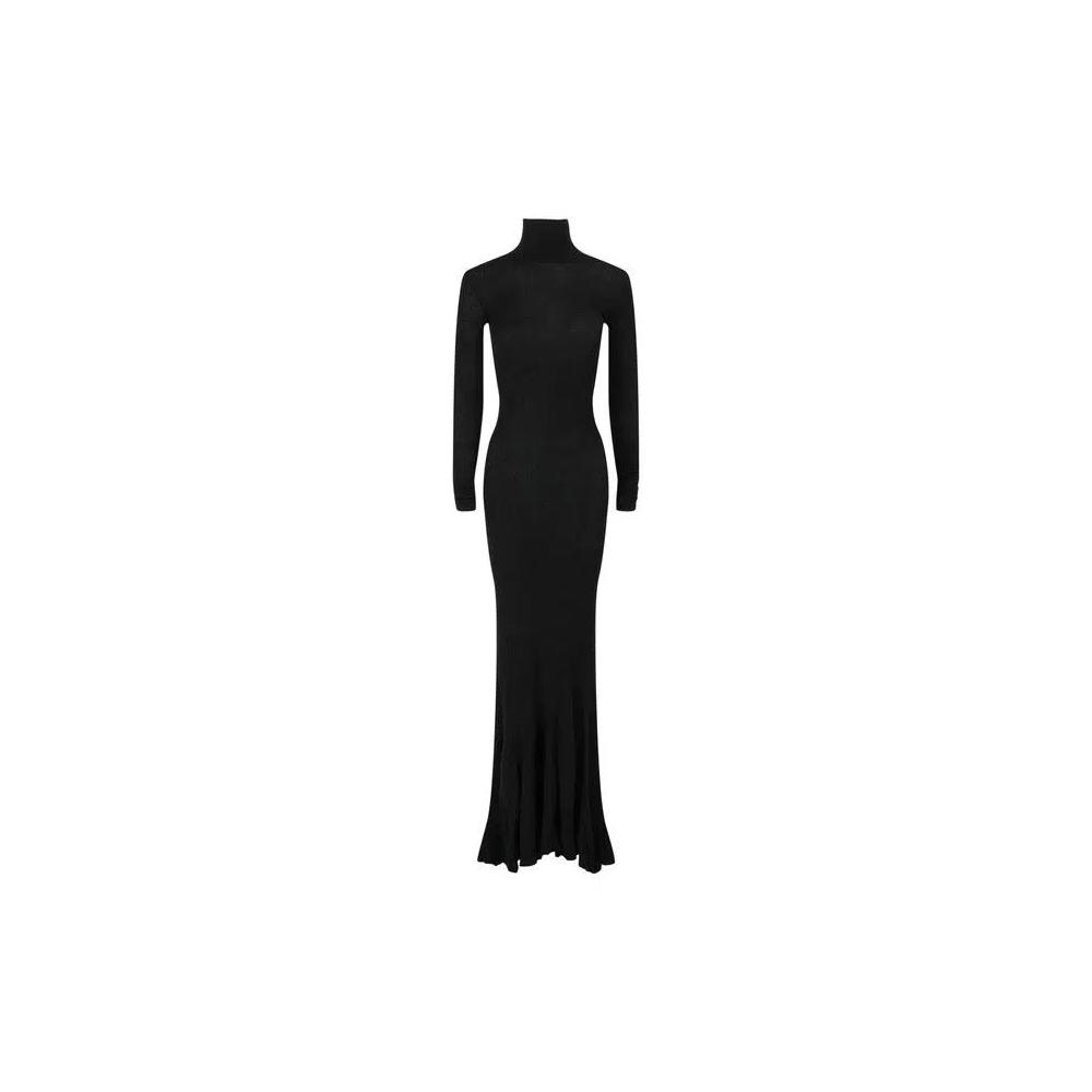 Платья Balenciaga Maxi Godet Dress 'Черный' 1