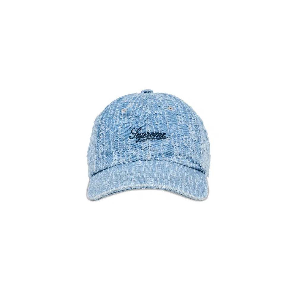 Снэпбэки Supreme Needle Punch Denim 6-Panel «Washed Blue» 1