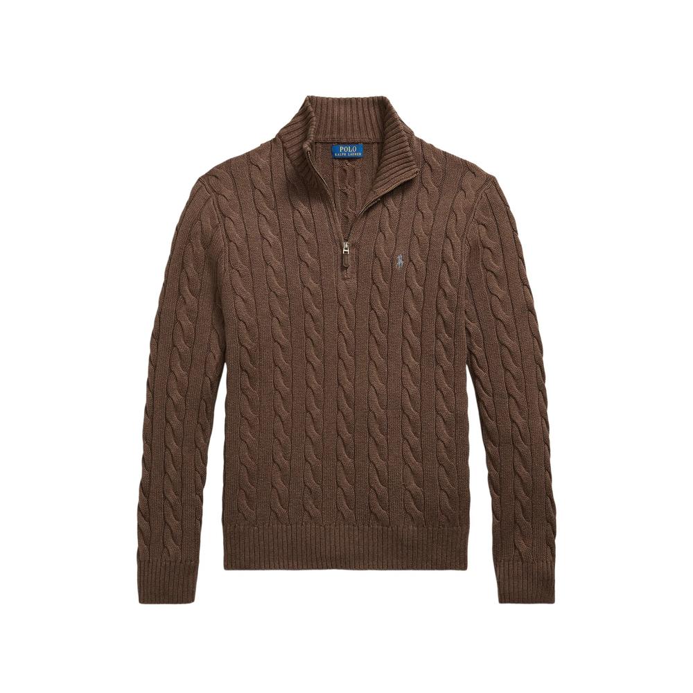 cable-knit quarter-zip sweater 1