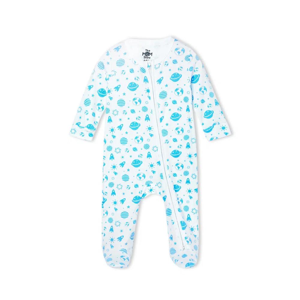 The Mom Store Детский комбинезон на молнии Out Of World - Белый 4