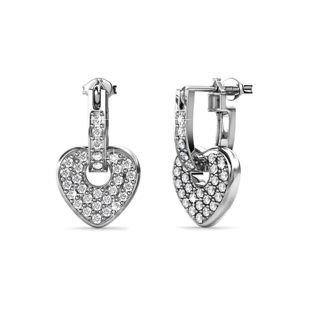 Серьги-подвески в форме сердца с кристаллами SWAROVSKI® 1