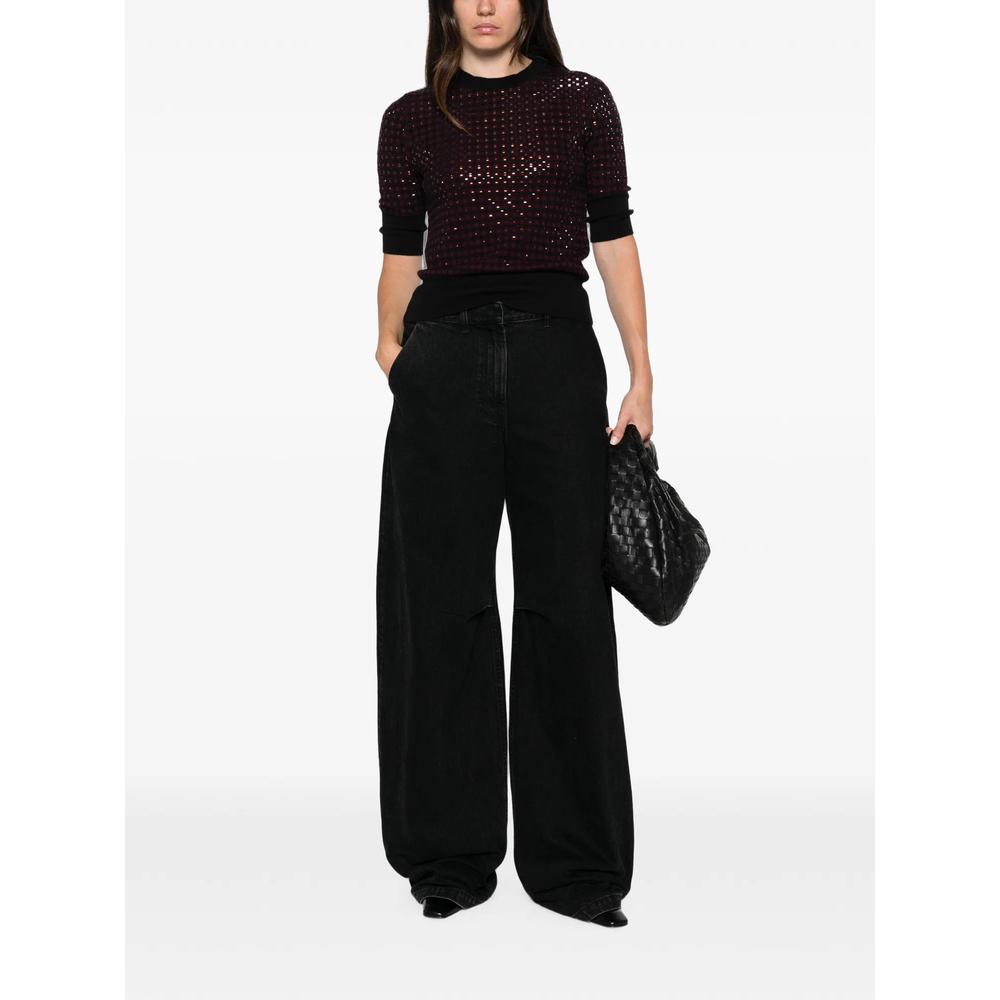 check-pattern sequin-embellished sweater 2