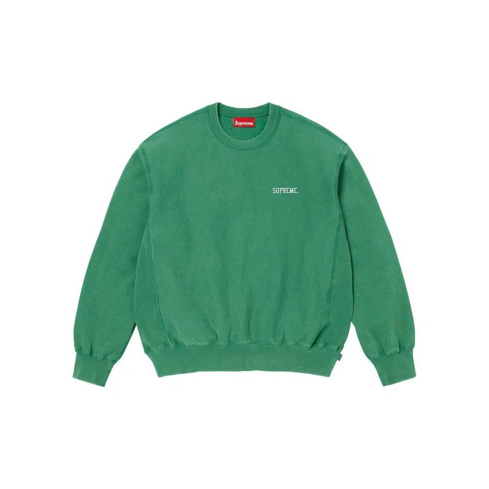 Свитшоты Supreme Washed Crewneck 'Green' 1