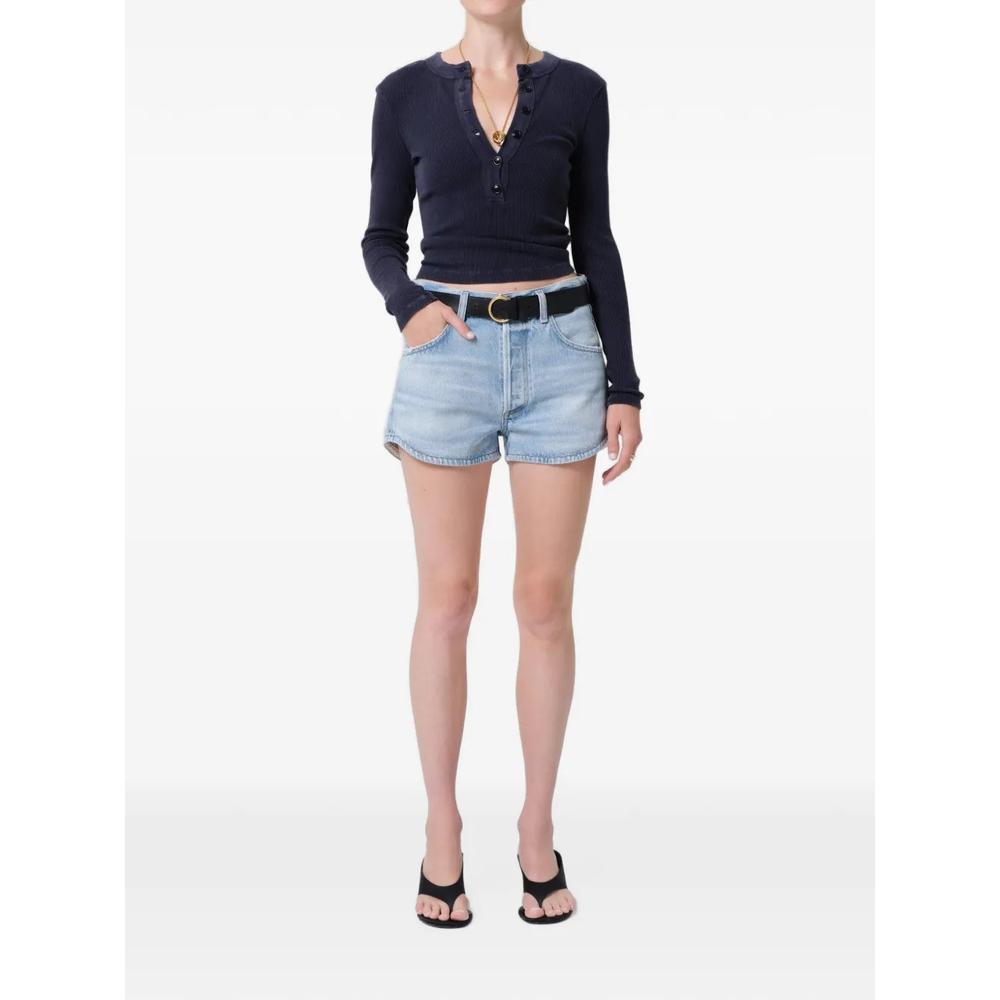 Abita mid-rise denim shorts 2