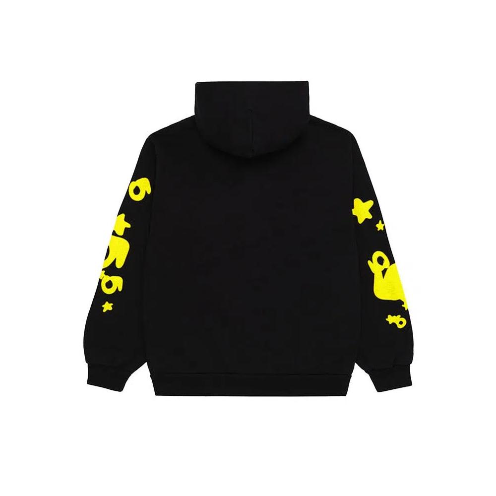 Худи Sp5der Beluga Hoodie 'Оникс/Желтый' 2