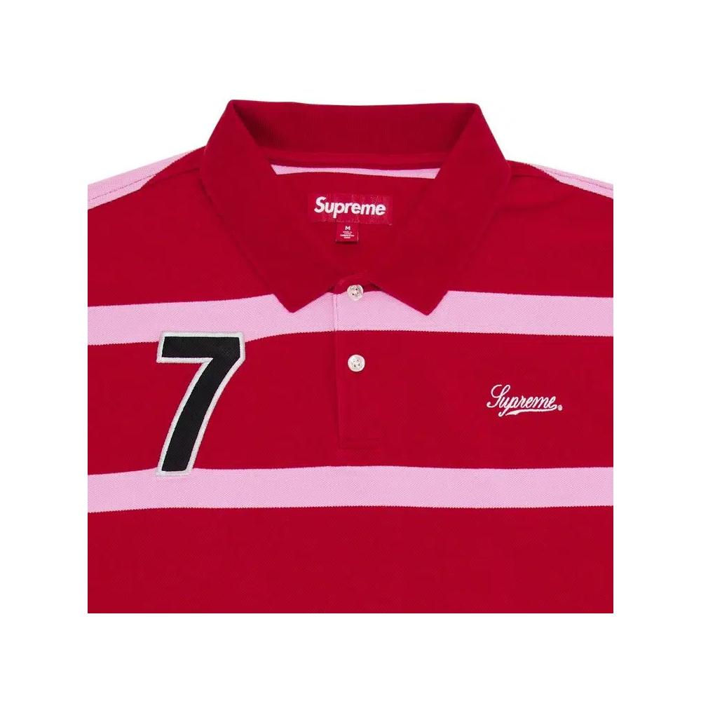 Топы Supreme Cursive Polo 'Красная полоска' 3
