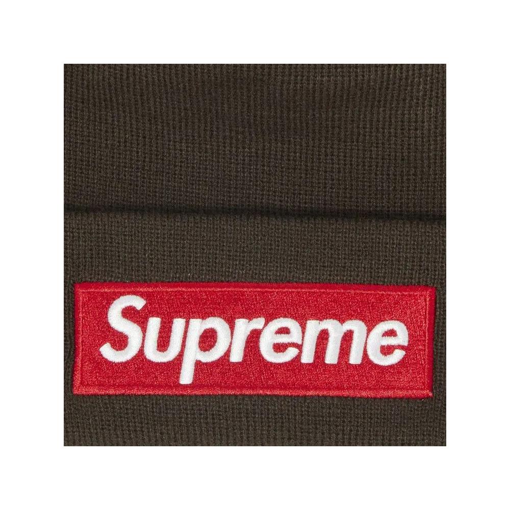 Шапки Supreme x New Era Box Logo Beanie «Brown» 3